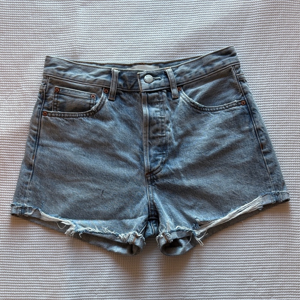 Denim Forum Light Blue Jean Shorts